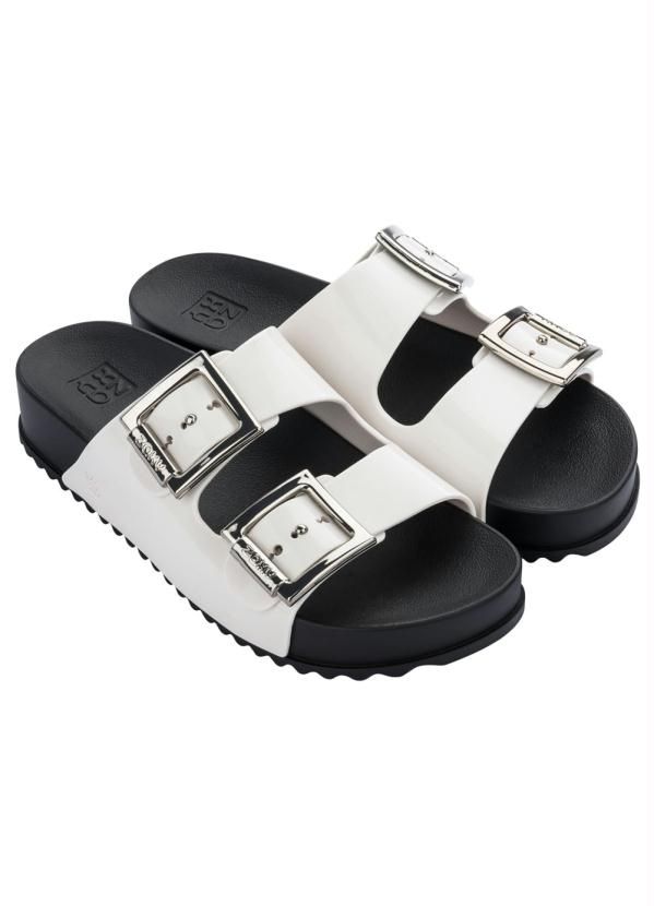 Women's Black and White Sandal